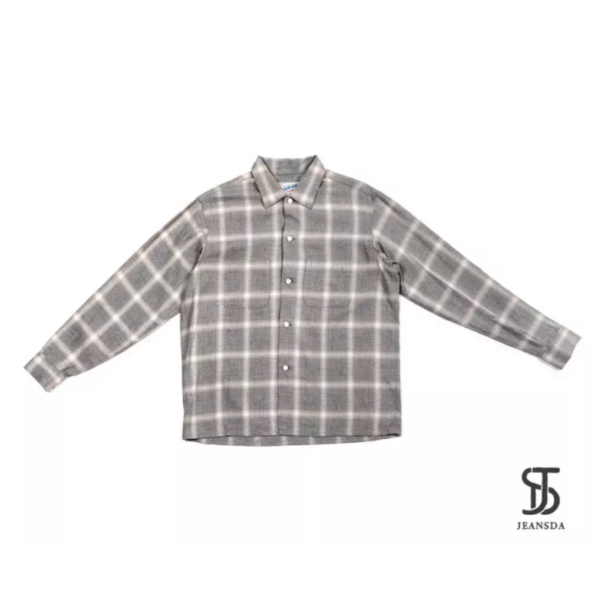 JEANSDA 金斯大【50/50】OFF系漸層格紋螺縈襯衫 