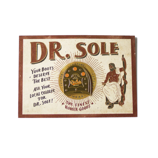 Dr. Sole 鞋跟造型金屬徽章別針 