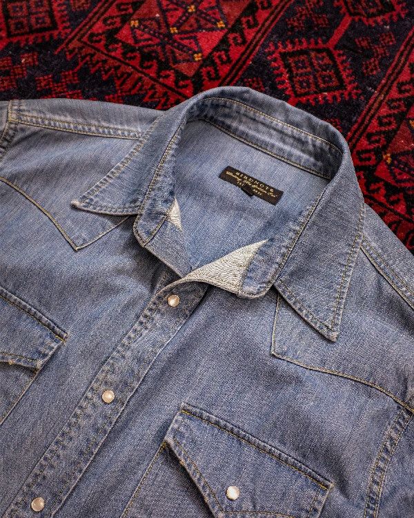 Lot.519 WESTERN SHIRTS,6oz WASHED DENIM 