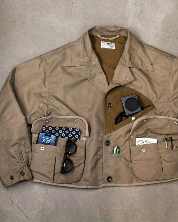 WWC Washed Nylon Fishing Jacket / Beige 