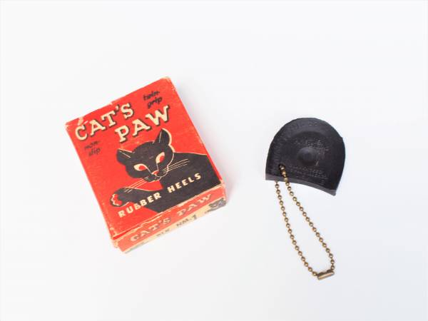Cat'sPaw鞋底鑰匙圈-黑底白圈三孔 