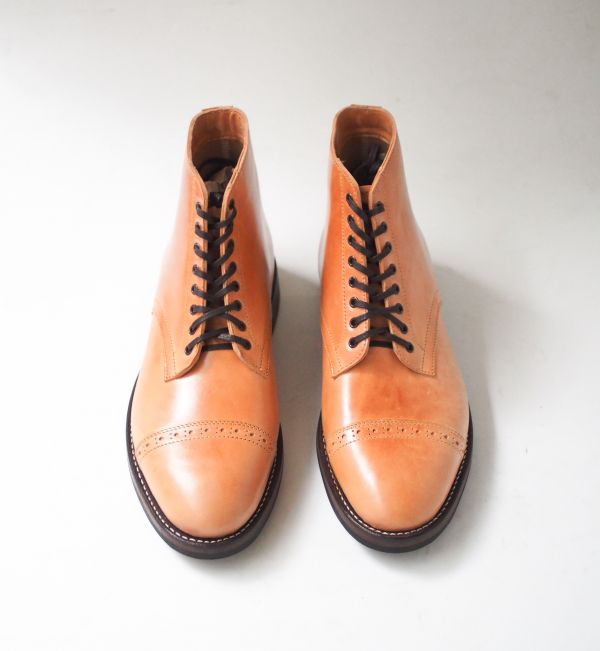 Pioneer x Oak Street: Cap-Toe Lakeshore Boot Natural Horse Rump 