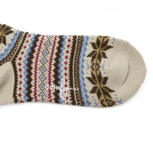 Yuki Tribal Ankle Low Socks - Beige 