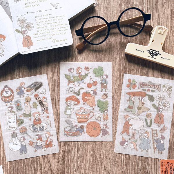 Dimanche感壓貼 [借物小精靈] Dimanche,迪夢奇,感壓,手帳,貼紙,無痕,小精靈