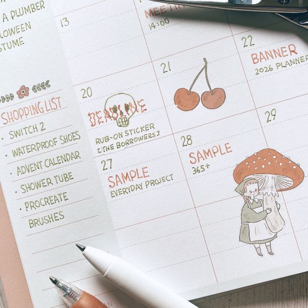 Dimanche感壓貼 [借物小精靈] Dimanche,迪夢奇,感壓,手帳,貼紙,無痕,小精靈