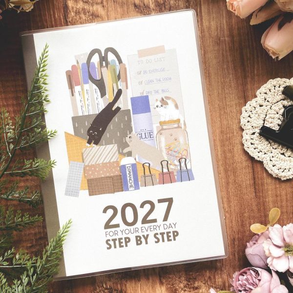 Step by Step 2027年計劃【現貨】 Step by Step 2027年計劃,2027手帳,2027時效日誌,2027日誌,2027週計畫手帳