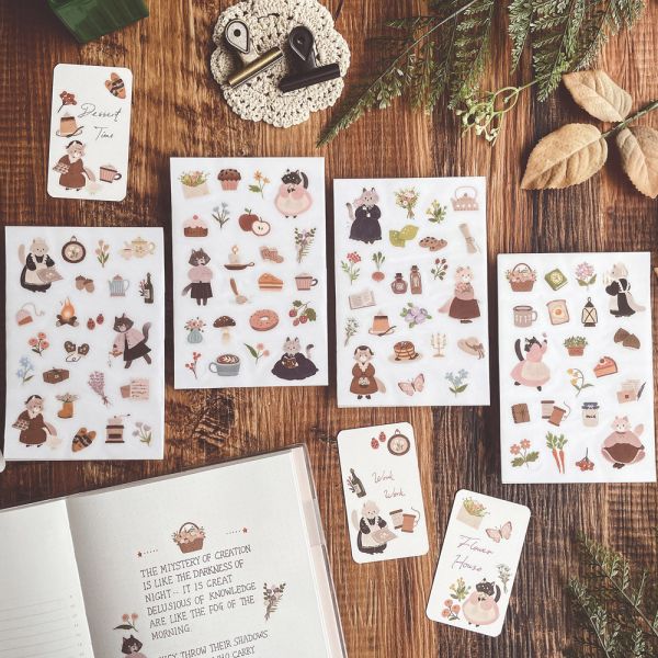 Dimanche感壓貼 [喵生活] Dimanche,迪夢奇,感壓,手帳,貼紙,貓,無痕