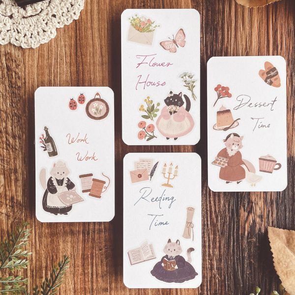 Dimanche感壓貼 [喵生活] Dimanche,迪夢奇,感壓,手帳,貼紙,貓,無痕