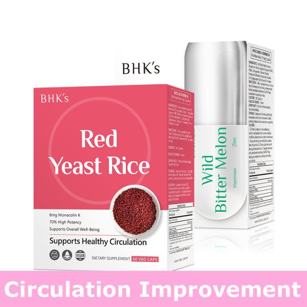 BHK's Red Yeast Rice + Patented Wild Bitter Melon Extract EX (60 capsules/packet)【Circulation Improvement】 