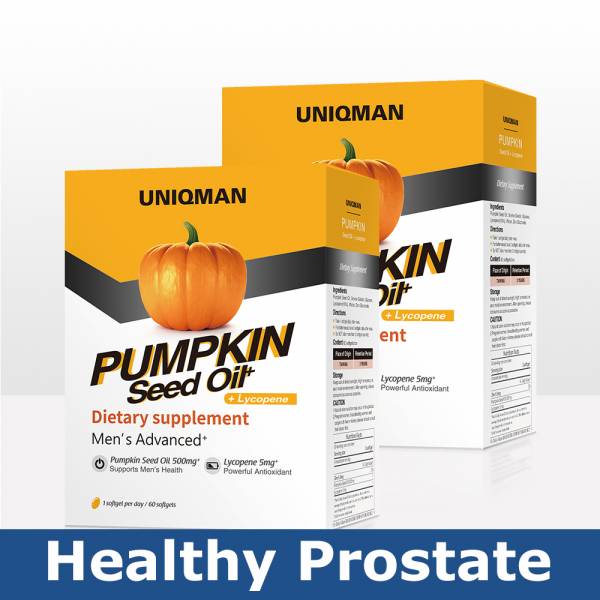 UNIQMAN Pumpkin Seed Oil+Lycopene Softgels (60 softgels/packet) x 2 packets【Urinary Health】 Pumpkin seed oil, lycopene, men's urinary health, frequent bathroom tips solver, men's urinary health supplement, men's supplement, frequent urination