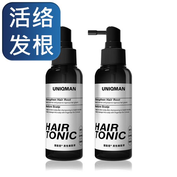 UNIQMAN Hair Tonic (100ml/bottle)【Strengthen Hair】 UNIQMAN Hair Tonic, strengthen hair, anti hair loss, scalp oil control, deodorize scalp odor, hair tonic, hair nourishment, hair care for men, hair growth