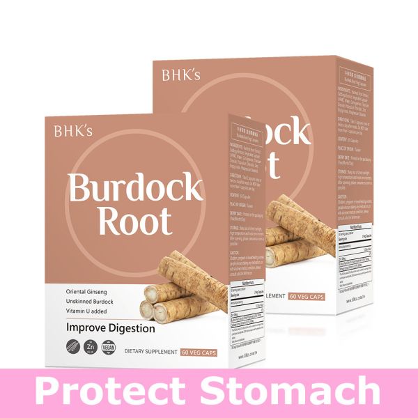 BHK's Burdock Root Veg Capsules【Protect Stomach】 Burdock Root,Burdock,Digestion Support Supplement, Stomach Supplement, Gastrointestinal Supplement