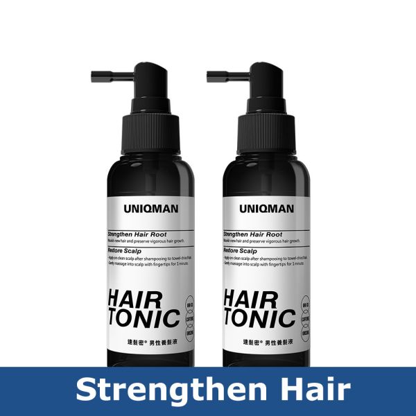 UNIQMAN Hair Tonic (100ml/bottle)【Strengthen Hair】 UNIQMAN Hair Tonic, strengthen hair, anti hair loss, scalp oil control, deodorize scalp odor, hair tonic, hair nourishment, hair care for men, hair growth