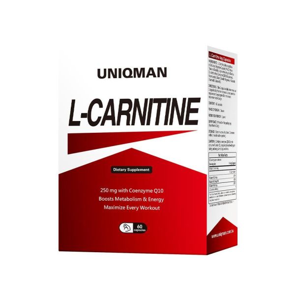 UNIQMAN 卡尼丁_L-肉碱 素食胶囊【燃脂爆汗】 左旋肉碱,L-carnitine,卡尼丁,燃脂,维生素BT