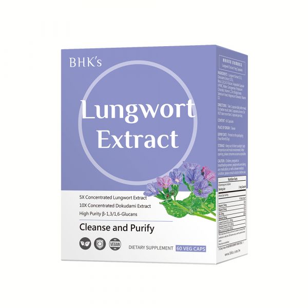 BHK's Lungwort Extract Veg Capsules【Lungs & Breathing】 Lungwort, Lung Supplements, Lung health Support ,Lung Support Dietary Supplements, Respiratory Health