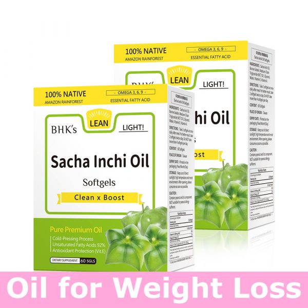 BHK's Sacha Inchi Oil Softgels 【Oil for Weight Loss】 Sacha Inchi oil, peruvian nut, anti-inflammation, omega 3, omega 6, omega 9, decrease fat, diet supplement recommended, weight loss supplement, muscle growth, fat decrease