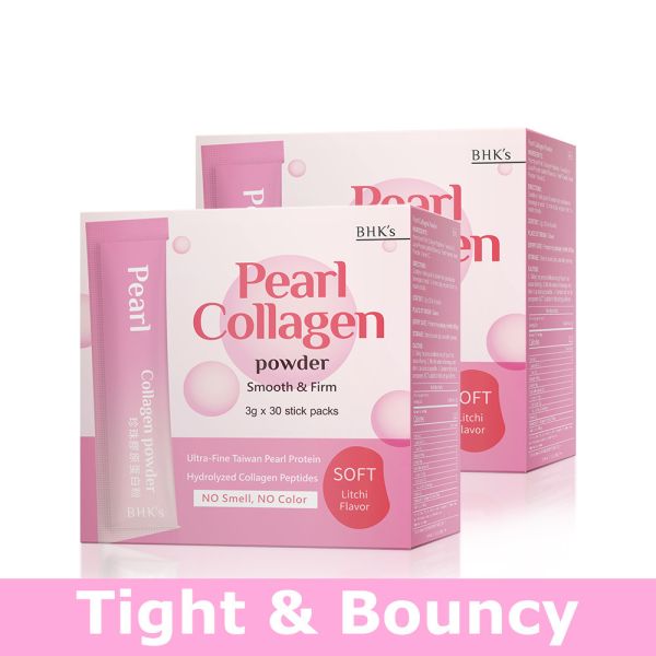BHK's Pearl Collagen Powder 【Tight & Bouncy】 Pearl collagen powder, Pearl powder, collagen powder, beauty supplement, skin care, dull skin, pregnancy skin care, hyrdolyzed collagen, recommended collagen