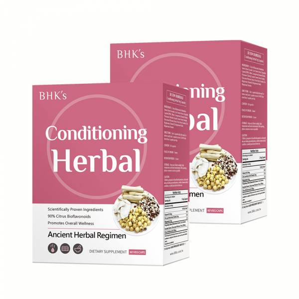 BHK's Conditioning Herbal EX Veg Capsules【Strengthen Spleen】 chinese four herbs,clearing damp, dampness, eliminate edema, chinese yam, lotus seeds, gordon euryale seeds, poria