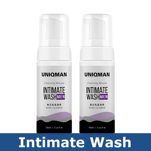 UNIQMAN Intimate Cleansing Mousse【Fresh Scent】 Men's intimate wash, Male Mousse, Masculine Intimate Hygiene Wash