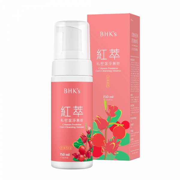 BHK's Crimson Feminine Care Cleansing Mousse EX (150ml/bottle)【Intimate Wash EX】 BHK's crimson feminine care cleansing mousse EX , Feminine wash, Feminine care,The best feminine wash, Daily Intimate wash, Feminine mousse.