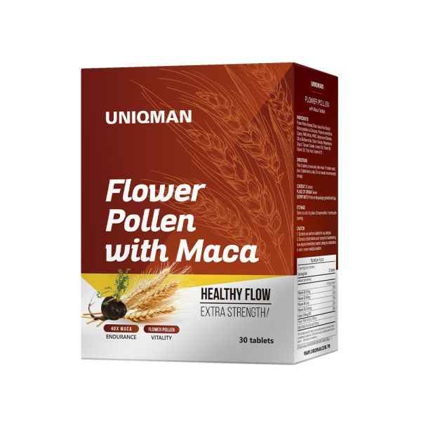 UNIQMAN Patented Flower Pollen with Maca Tablets (30 capsules/packet)【Prostate & Energy Care】 