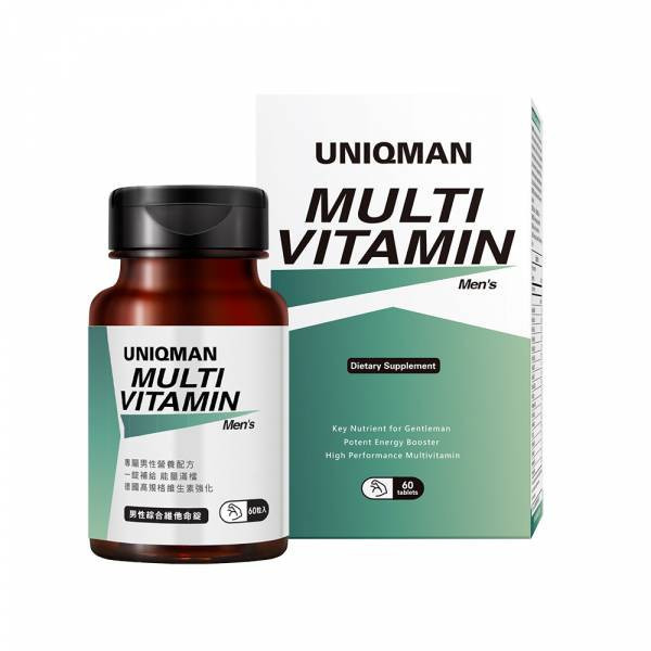 UNIQMAN Men's Multivitamin Tablets (60 tablets/bottle) x 5 bottles【Overall Nutrition】 Men's health, multivitamin, balanced diet, nutritional supplement, man vitamin