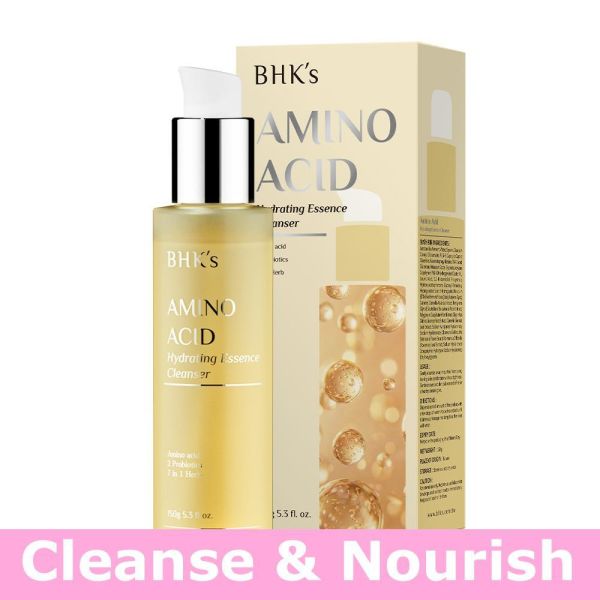 BHK's Amino Acid Hydrating Essence Cleanser (150g/bottle)【Cleanse & Nourish】 Amino Acid Facial Cleanser, Amino Acid Face Wash, Best Amino Acid Cleanser, Amino Acid Cleanser Benefits, Best Facial Cleanser, Face Wash for Large Pores, Best Face Wash for Daily Use, Face Wash for B