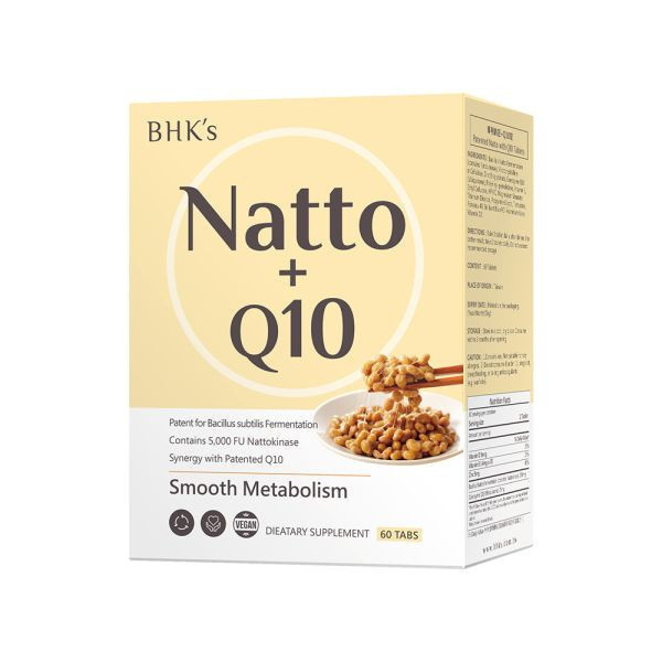 BHK's 专利纳豆+Q10锭 (60粒/盒)5盒组【疏通血管】 