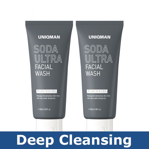 UNIQMAN Soda Ultra Facial Wash (100ml/piece) Amino acid gentle facial cleanser,facial cleanser,skin care,face wash,Amino acid face wash