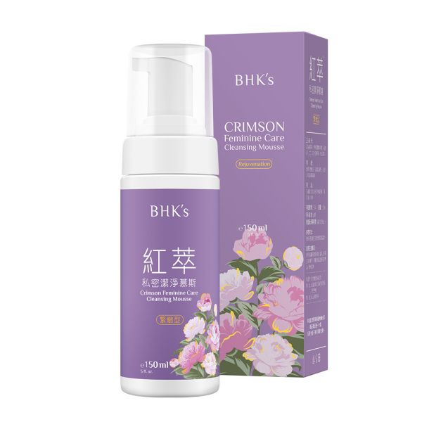 BHK's Crimson Feminine Care Cleansing Mousse - Rejuvenation (150ml/bottle)【Rejuvenate & Nourish】 BHK's crimson feminine care cleansing mousse EX , Feminine wash, Feminine care,The best feminine wash, Daily Intimate wash, Feminine mousse.