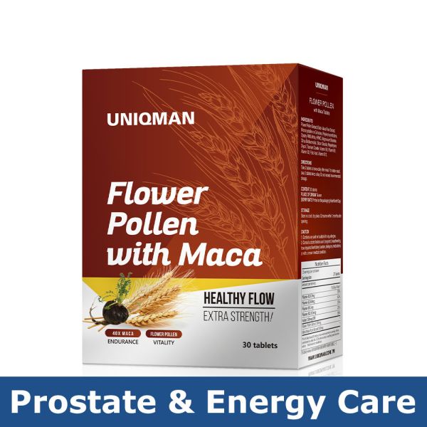 UNIQMAN Patented Flower Pollen with Maca Tablets (30 capsules/packet)【Prostate & Energy Care】 