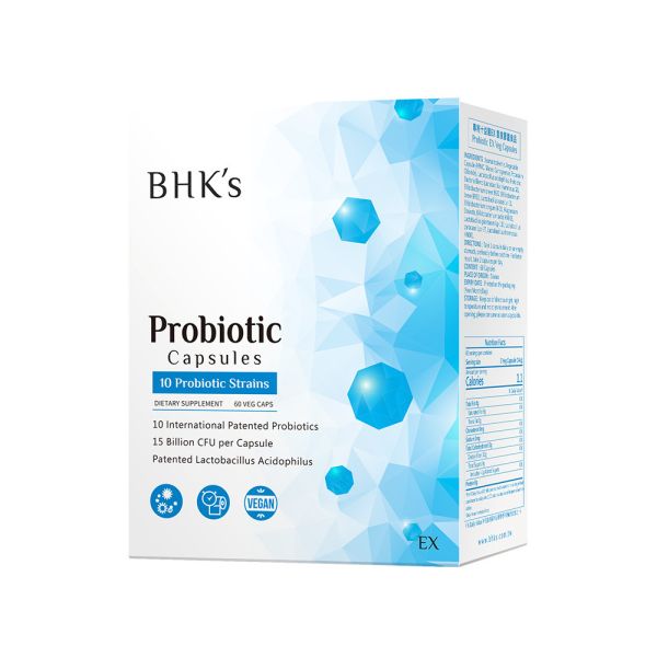 BHK's Patented 10 Probiotic Strains EX Veg Capsules【Bowel Movements】 Complete Probiotics,BHK's Probiotics,DANISCO Patent probiotics
