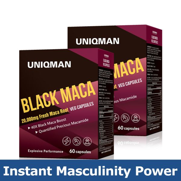 UNIQMAN Black Maca Veg Capsules 【Instant Masculinity Power】 