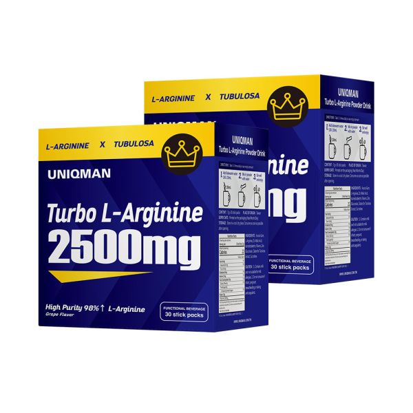 UNIQMAN Turbo L-Arginine Powder Drink (7g/stick pack; 30 stick packs/packet)【Extreme Endurance】 L-Arginine,Larginine,nitric oxide,long-lasting,supports endurance,suppplement for men,long-lasting suppplement,amino acid