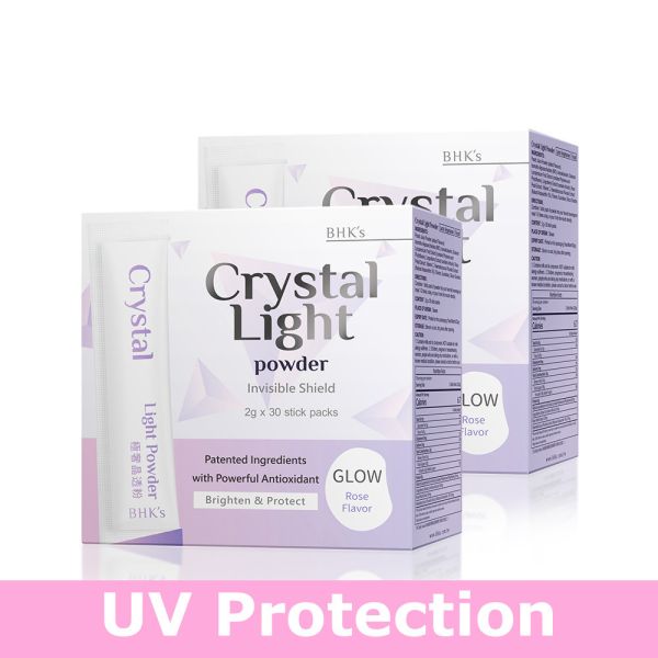 BHK's Crystal Light Powder【UV Protection】 Patented Solanum Lycopersicum Fruit Extract, crystal powder, for skin whitening, brightening maintenance, uneven skin tone, sallow skin, skin brightening, edible sunscreen, Anti-UV, Crystal Tomato