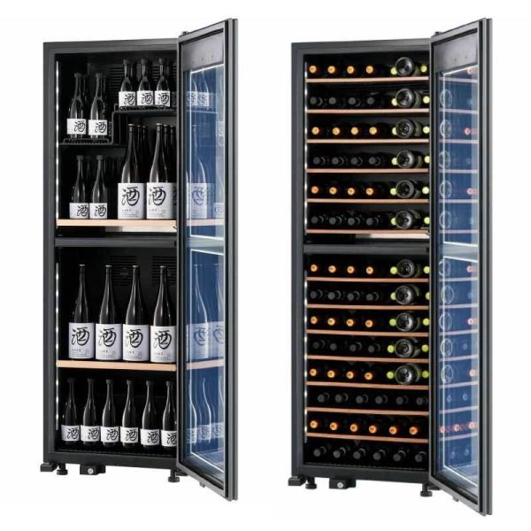 SAKURA WORKS LX95 獨立式 雙溫 酒櫃 黑色 