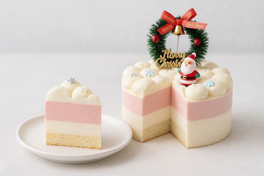 【無加糖無麩質】莓好聖誕小雲朵 台北美食,低醣蛋糕,生酮甜點,草莓季,健身美食,生酮飲食,低碳,無糖蛋糕,低GI,客製化蛋糕