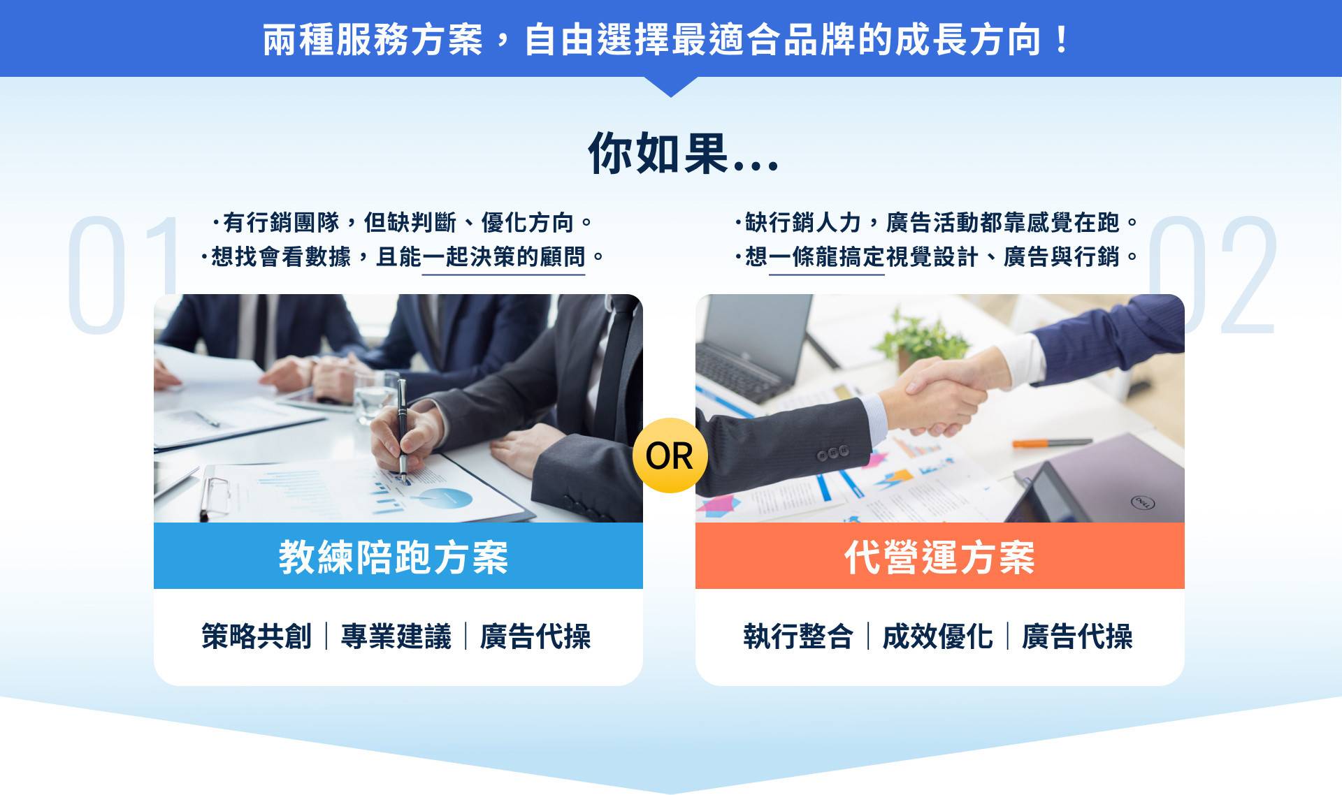 服務方案選擇