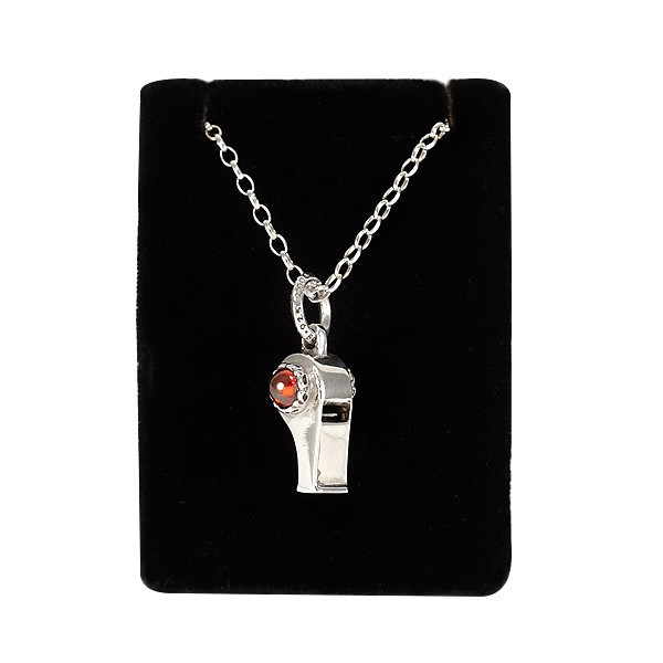 限定寶石項鍊-貴族哨(紅石榴)配2.2mm銀鍊 