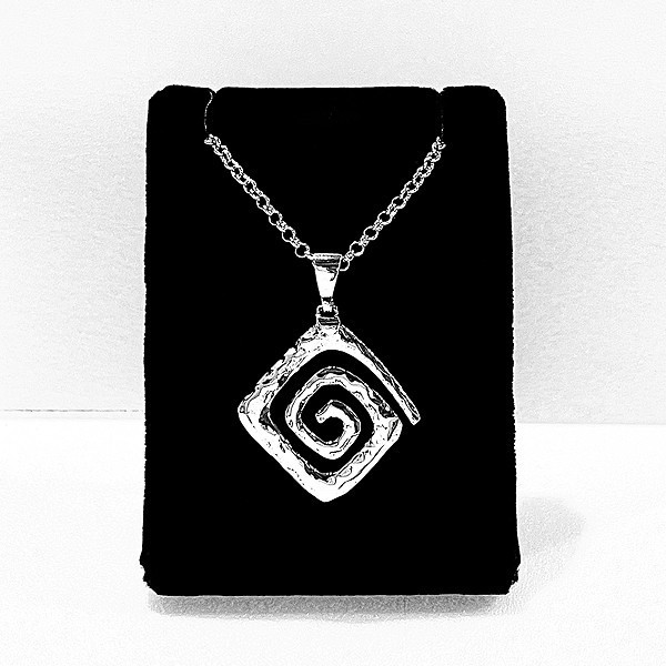 限定項鍊-愛情漩渦(銀鍍白K) 
