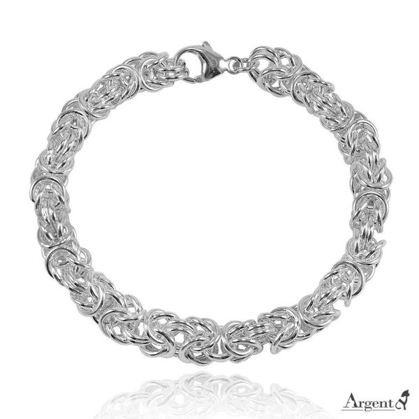 「拜占庭」999純銀重磅手工手鍊 (6.5mm/8mm)｜硬派編織工藝．20cm內客製長度｜Argent安爵銀飾 拜占庭手鍊, 999足銀手鍊, 手工純銀手鍊, 重磅手鍊推薦, 粗銀手鍊男, 手工編織銀飾, 霸氣銀飾, Argent安爵