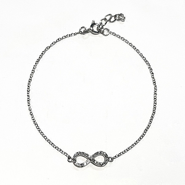 限定手鍊-晶鑽無限(白K金) 