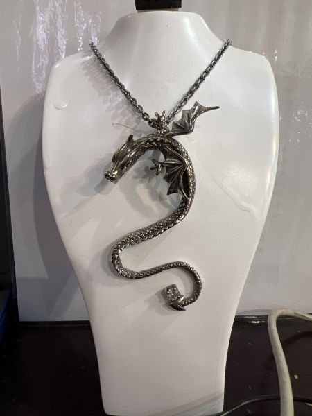 限定項鍊-龍躍雲霄配3mm銀鍊24吋 立體龍造型動物雕刻純銀項鍊 龍項鍊