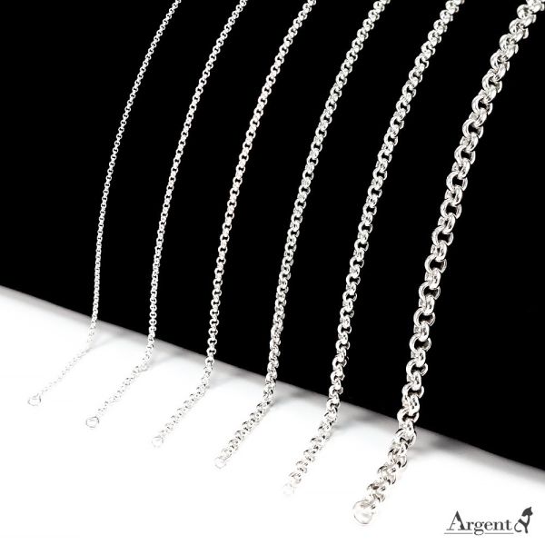 純銀單鍊「小圓鍊系列」(粗度1.5mm/2mm/2.5mm/3mm/4mm/5.5mm)純銀單鍊(單條價) 