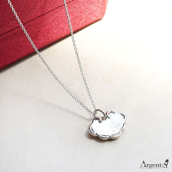 「平安鎖(1.5mm銀鍊)」造型純銀項鍊|彌月送禮推薦-可加購刻字 嬰兒長命平安鎖