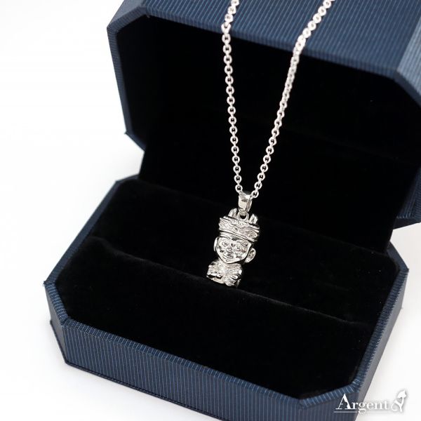 「廣澤尊王」配2mm鍊 神明系列銀飾|銀項鍊推薦 神明項鍊