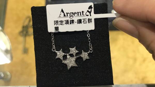 限定項鍊-晶鑽群星(白K金) 