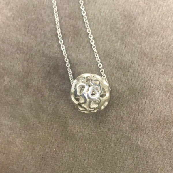 項鍊-愛心球 銀項鍊推薦