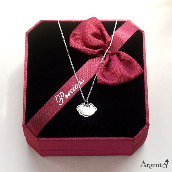 「平安鎖(1.5mm銀鍊)」造型純銀項鍊|彌月送禮推薦-可加購刻字 嬰兒長命平安鎖