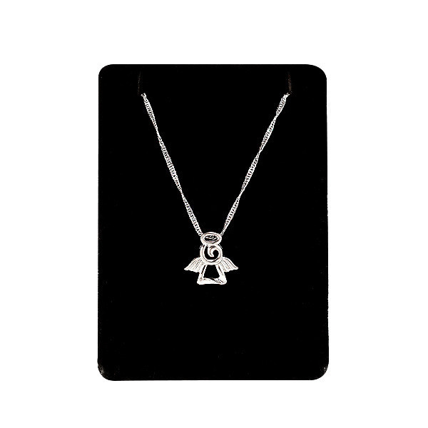 限定項鍊-光環小天使(銀鍍白k)配1.5mm鍊 